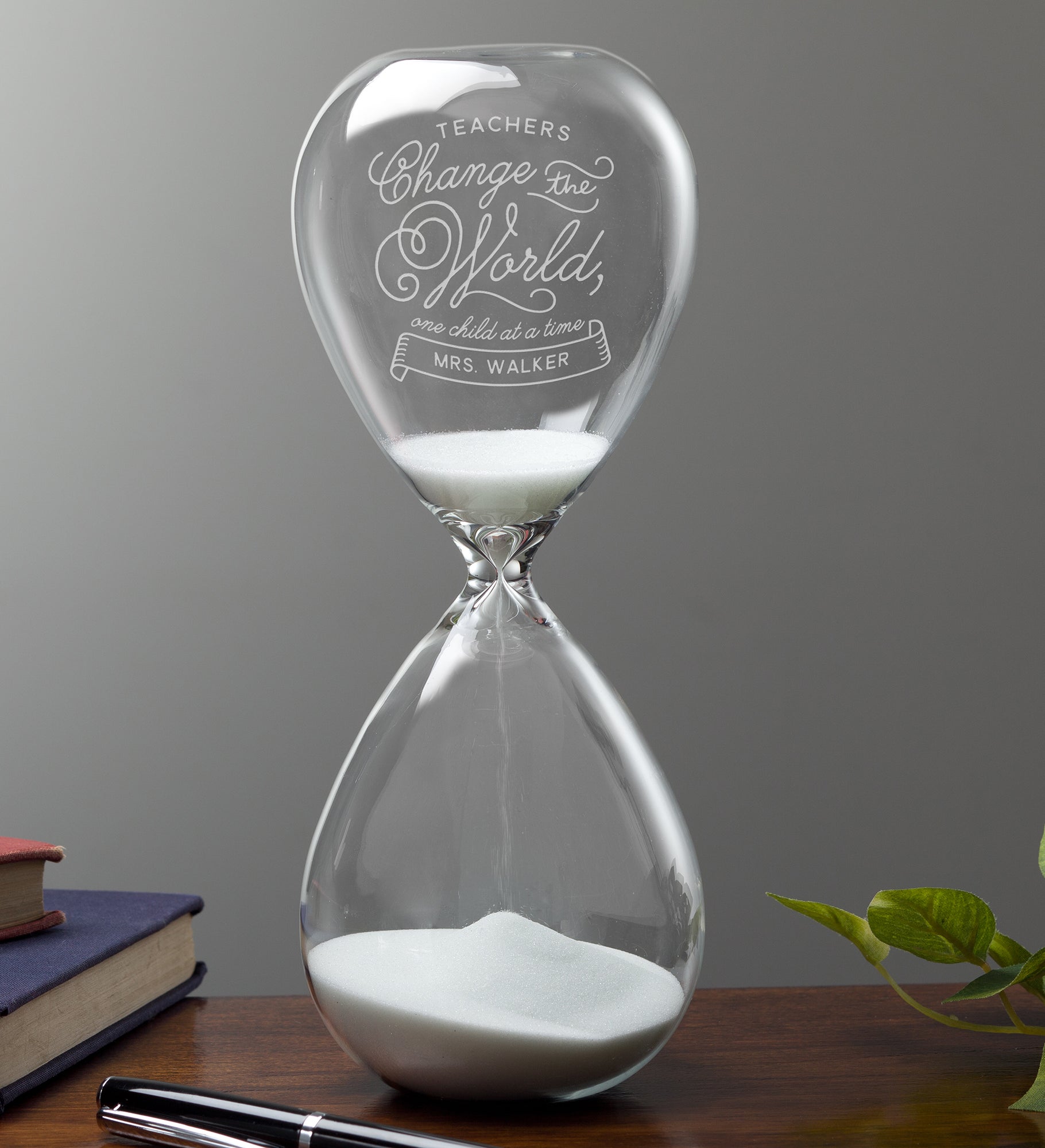 Time with Teachers Personalized Sand-Filled Hourglass